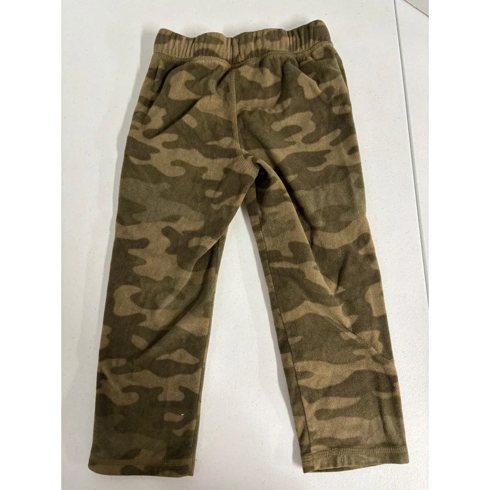 Wrangler Khaki Joggers & Carters Camo Fleece Pants Set Boys 4T W23F543TRA